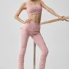 Leggings Cherish High-Waist Airlift in rete - Rosa vintage