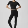 Leggings High-Waist 7/8 Alo Softsculpt - Nero