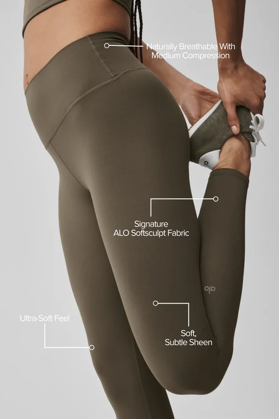 Leggings High-Waist 7/8 Alo Softsculpt - Olive Tree