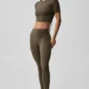 Leggings High-Waist 7/8 Alo Softsculpt - Olive Tree