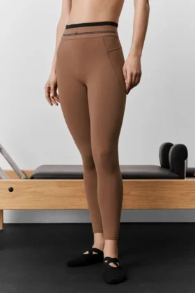 Leggings High-Waist 7/8 "Better Together" con effetto Airbrush - Marrone "Sun Kissed"/Nero