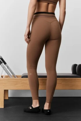 Leggings High-Waist 7/8 “Better Together” con effetto Airbrush – Marrone “Sun Kissed”/Nero