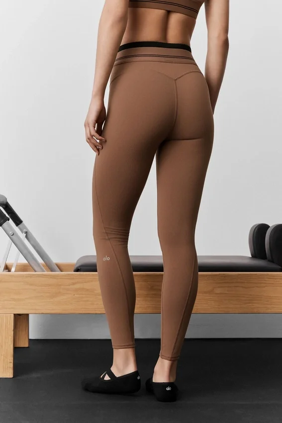 Leggings High-Waist 7/8 "Better Together" con effetto Airbrush - Marrone "Sun Kissed"/Nero