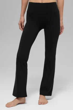 Leggings High-Waist 7/8 con taglio svasato Alo Softsculpt - Nero