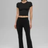 Leggings High-Waist 7/8 con taglio svasato Alo Softsculpt - Nero