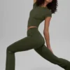 Leggings High-Waist 7/8 con taglio svasato Alo Softsculpt - Verde oliva