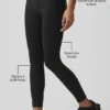 Leggings High-Waist 7/8 Fine Line - Nero