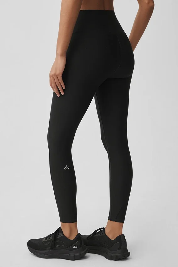 Leggings High-Waist 7/8 Fine Line - Nero