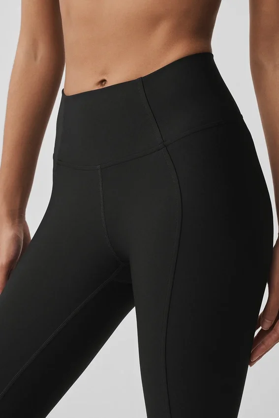 Leggings High-Waist 7/8 Fine Line - Nero