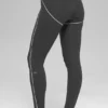 Leggings High-Waist 7/8 Heart Throb - Antracite/Bianco