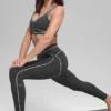 Leggings High-Waist 7/8 Heart Throb - Antracite/Bianco