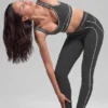 Leggings High-Waist 7/8 Heart Throb - Antracite/Bianco