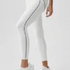 Leggings High-Waist 7/8 Heart Throb - Bianco/Nero