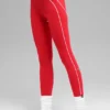 Leggings High-Waist 7/8 Heart Throb - Rosso brillante/Bianco