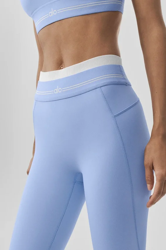 Leggings High-Waist Airbrush 7/8 Better Together - Blu Provenza chiaro/