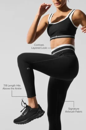 Leggings High-Waist Airbrush 7/8 Better Together – Nero/Bianco