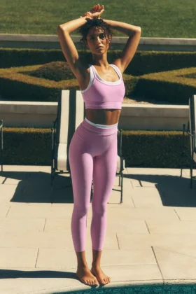 Leggings High-Waist Airbrush 7/8 Better Together - Rosa Cuore Caramella/Bianco