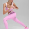 Leggings High-Waist Airbrush 7/8 Better Together - Rosa Cuore Caramella/Bianco