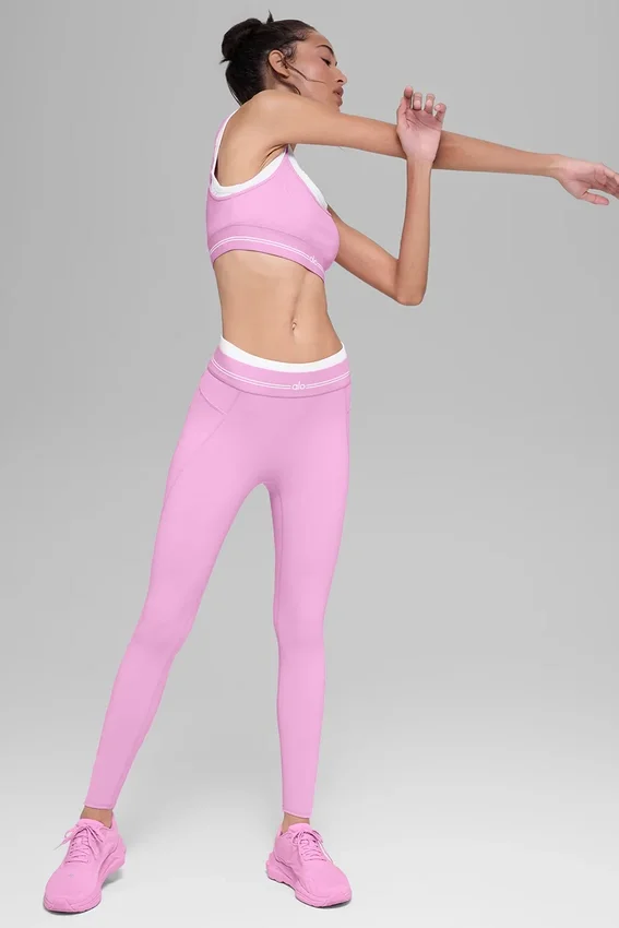 Leggings High-Waist Airbrush 7/8 Better Together - Rosa Cuore Caramella/Bianco