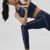Leggings High-Waist Airbrush 7/8 Heart Throb - Blu navy/Bianco