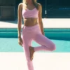 Leggings High-Waist Airbrush 7/8 Heart Throb - Rosa Candy Heart/Bianco
