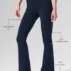 Leggings High-Waist Airbrush con taglio bootcut 7/8 - Blu navy