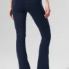 Leggings High-Waist Airbrush con taglio bootcut 7/8 - Blu navy
