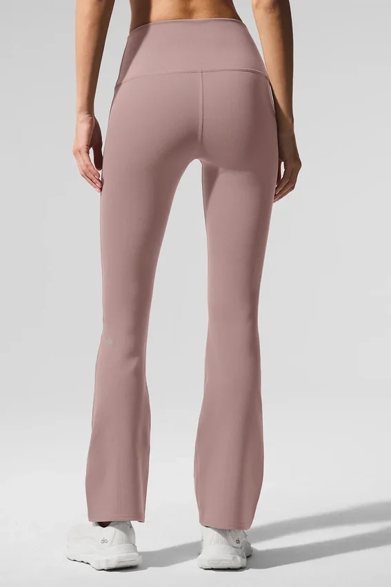 Leggings High-Waist Airbrush con taglio bootcut 7/8 - Taupe