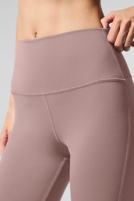 Leggings High-Waist Airbrush con taglio bootcut 7/8 - Taupe