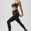 Leggings High-Waist Airbrush Fast Track - Nero/Bianco