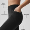 Leggings High-Waist Airbrush Fast Track - Nero/Bianco