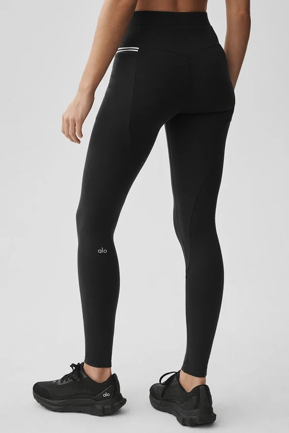Leggings High-Waist Airbrush Fast Track - Nero/Bianco