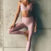 Leggings High-Waist Airlift 7/8 Fine Line - Rosa vintage