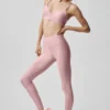 Leggings High-Waist Airlift 7/8 Fine Line - Rosa vintage