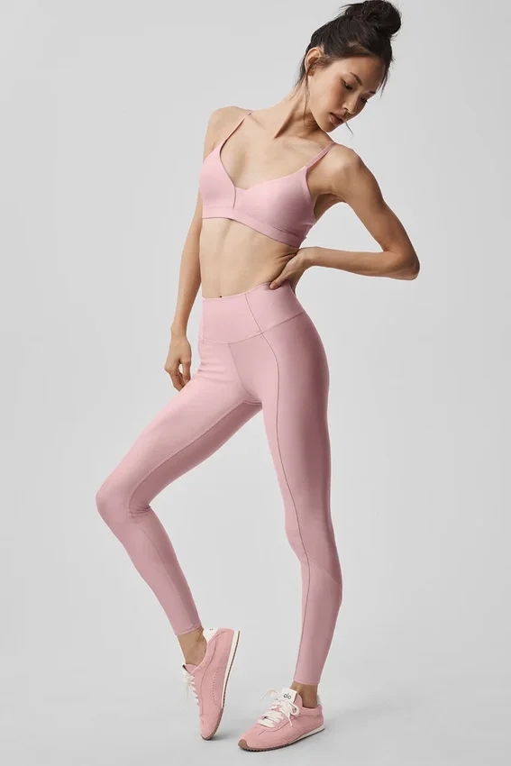 Leggings High-Waist Airlift 7/8 Fine Line - Rosa vintage