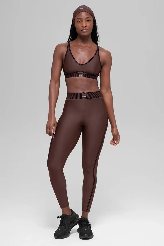 Leggings High-Waist Airlift 7/8 Line Up - Brownstone