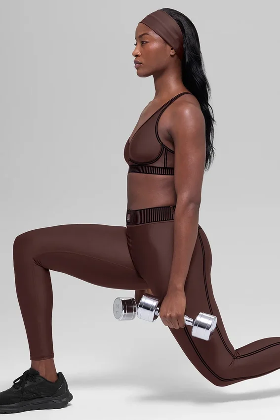 Leggings High-Waist Airlift 7/8 Line Up - Brownstone