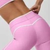 Leggings High-Waist Airlift Charger 7/8 - Rosa Candy Heart/Bianco