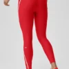 Leggings High-Waist Airlift Charger 7/8 - Rosso brillante/Bianco