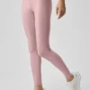 Leggings High-Waist Airlift con effetto modellante - Rosa vintage/Bianco