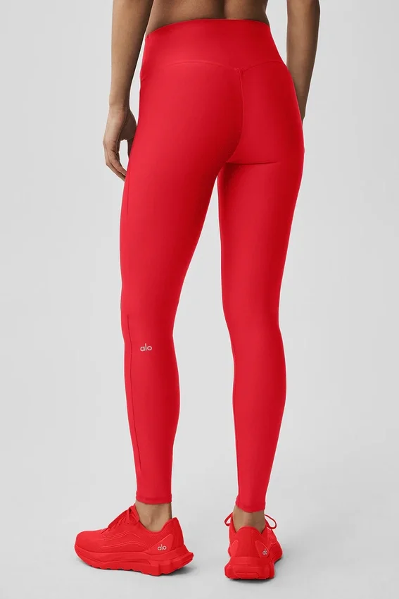 Leggings High-Waist Airlift dalla linea slanciata - Rosso brillante