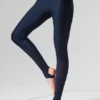 Leggings High-Waist Airlift Mesh Darling - Blu navy