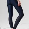 Leggings High-Waist Airlift Mesh Darling - Blu navy