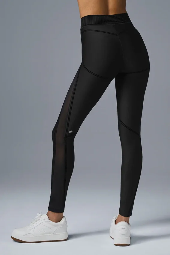 Leggings High-Waist Airlift Mesh - Nero