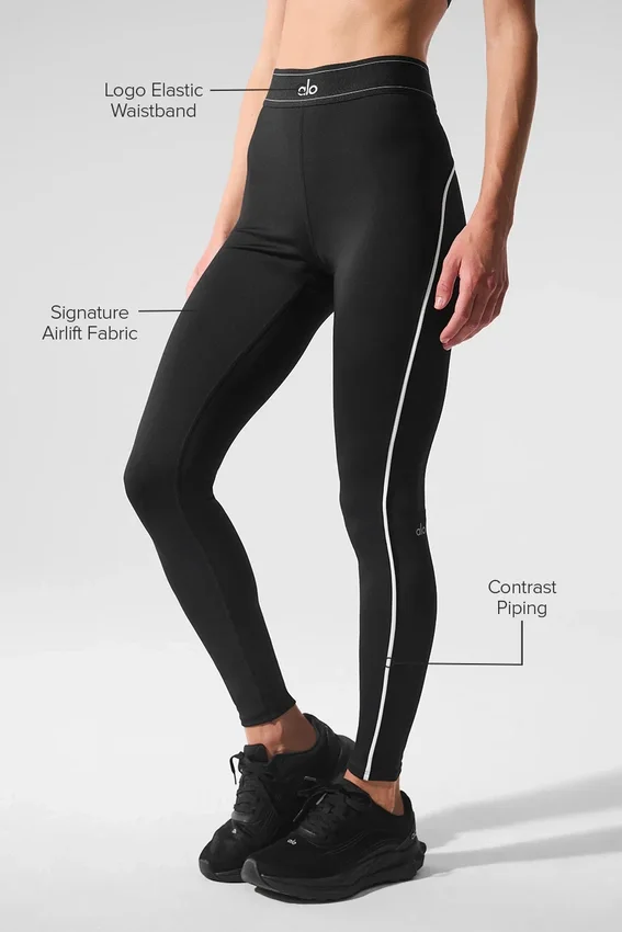 Leggings High-Waist Airlift - Nero/Bianco