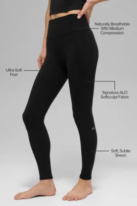 Leggings High-Waist Alo Softsculpt – Nero