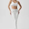 Leggings High-Waist con motivo a cuore Airbrush - Bianco/Nero