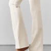 Leggings High-Waist e gamba svasata Airbrush - Avorio