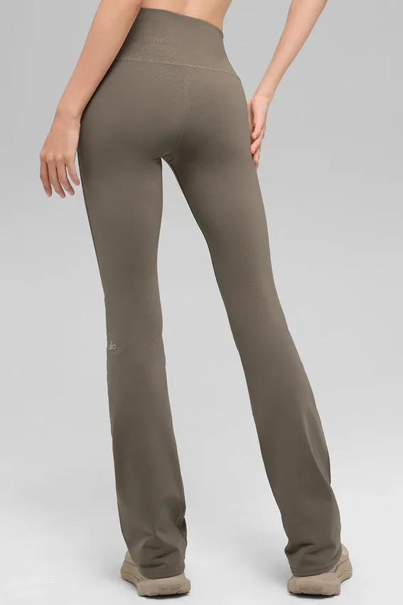 Leggings High-Waist e gamba svasata Airbrush - Cacao chiaro