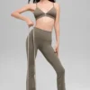 Leggings High-Waist e gamba svasata Airbrush - Cacao chiaro
